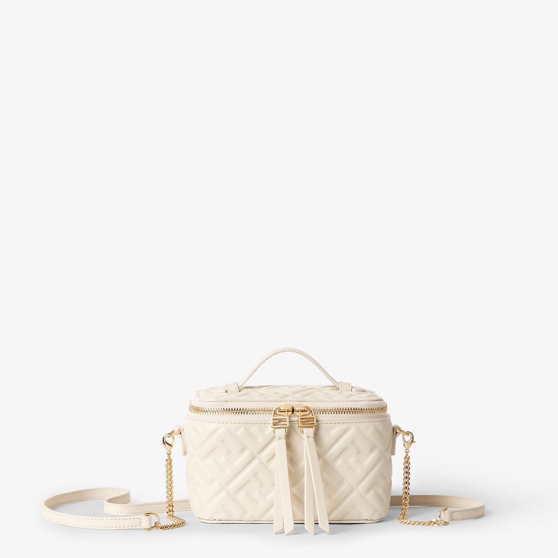 FENDI Vanity Camelia nappa leather mini-bag with FF motif - Image 1